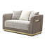 Causeuse, brun / beige clair