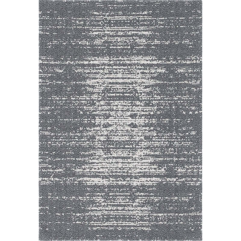 Tapis contemporain Dorrien couleur plomb, Rectangle 4 pi 2 po x 6 pi