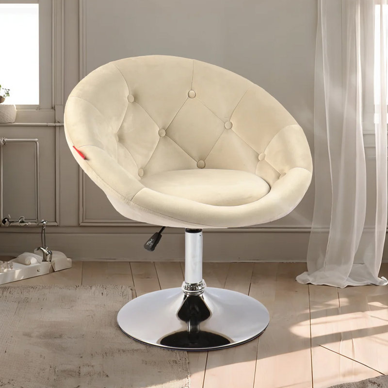Pivotant en velours touffeté de 25 po VANITII, Velours beige