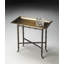 Meiling Antique Brass Tray Top Side Table