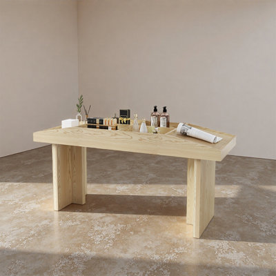 Modern Wood Veneer Display Table