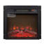 Foyer électrique encastré 45,7 cm (18 po), 1400 W, télécommande, effet flamme réaliste, verre trempé noir, chauffage de chambre, 120 V, boutons tactiles et télécommande, pour une chaleur agréable à la maison.-2083980719