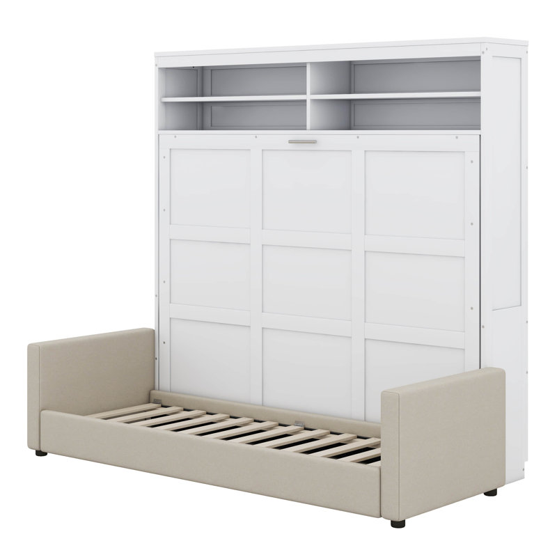 Murphy Bed Wall Bed With Sofa, White