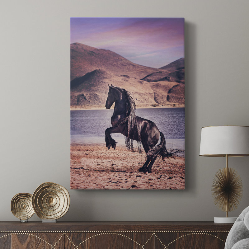 Sunlit Horses II - galerie sur mesure Cavas, H 36 po x l 24 po