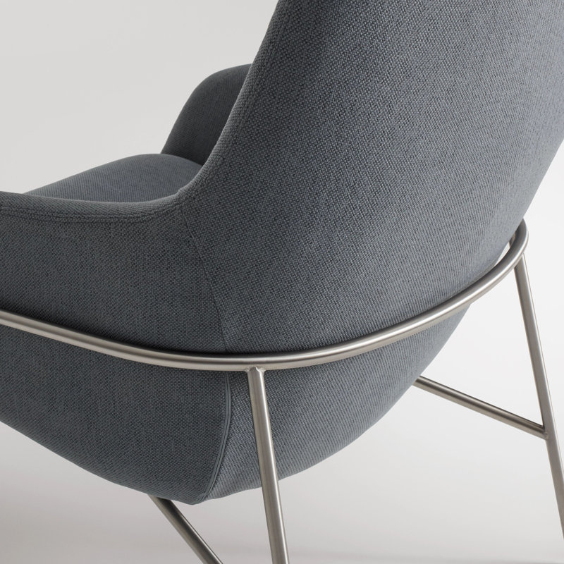 Acre Armchair, Maharam Mode in Machine, Stainless