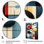 «Retro Bliss Abstract Circular Geometrics I», reproductions d'art mural géométrique moderne-195426533-195426530