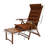 Bamboo Lounge Chair Folding Reclining Chair With Adjustable Backrest Folding Lounge Chair With Cushion