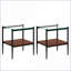 Table basse en verre trempé avec tablette en panneau de fibres à densité moyenne - Facile à nettoyer, peu encombrante pour le salon, capacité de charge de 110 lb-2035691512