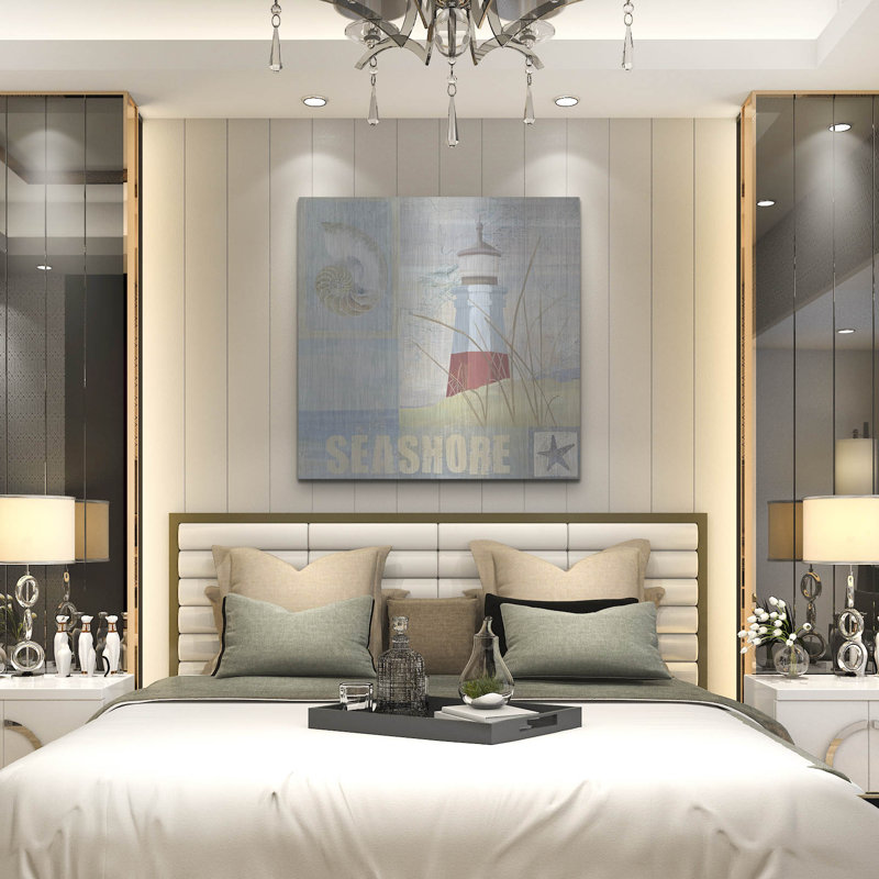  'Coastal Beacon 2' by Art Licencing Studio Metal Wall Art, 36" x 36", 36" H x 36" W