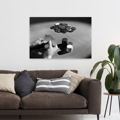 1930S Playing Cards Poker Chips Gambling Four Aces Dramatic Spotlight Lighting Classic Dramatic Retro Wall Art