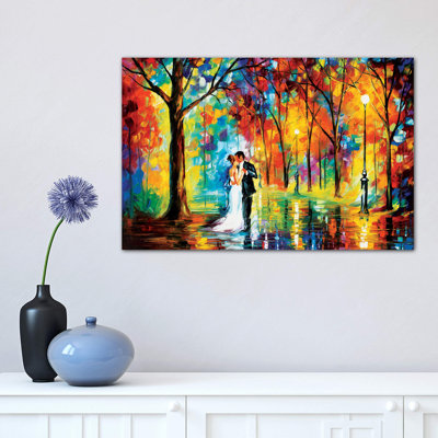 Rainy Wedding 1 Piece Wrapped Canvas Painting