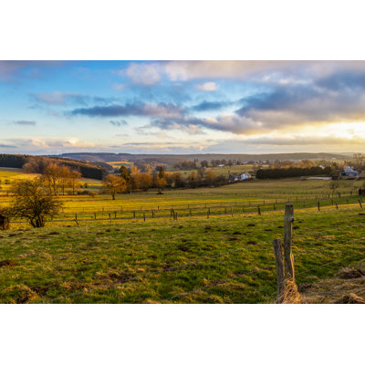 Belgian Agricultural Landscape by Stanislava Karagyozova - Wrapped Canvas Print