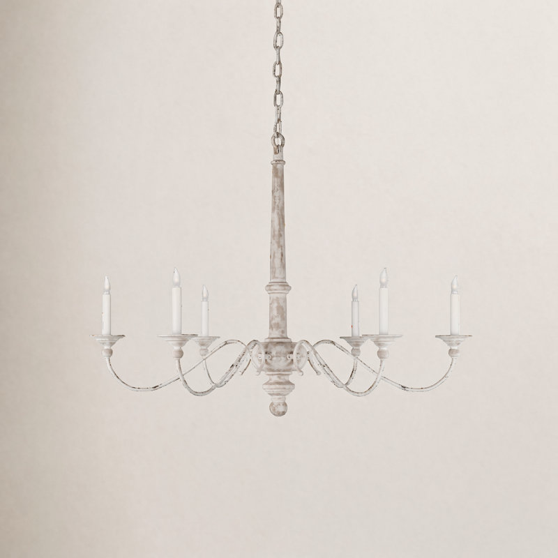 Country 6 - Light Chandelier, 31"H x 41"W x 41"D