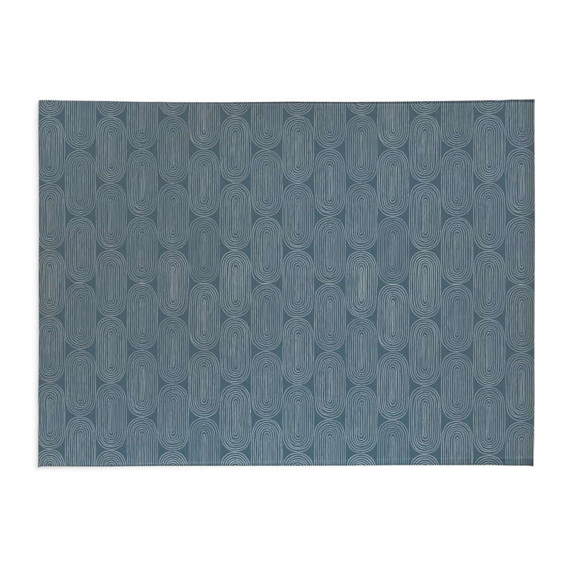 Tapis de bureau léger Earthy Embrace, L 6 pi x L 4 pi, Bleu