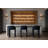 Tryphosa Upholstered Stool with Backrest, Footrest, and Sculptural Metal Base – Modern Luxury Counter Seating-276571090-276400711