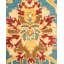 Tapis bleu / rouge noué à la main de conception unique 6 pi 1 po x 9 pi 1 po Slusser