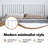 Demarrio vidaXL Durable Metal Headboard, Modern Style-37251587-37251591