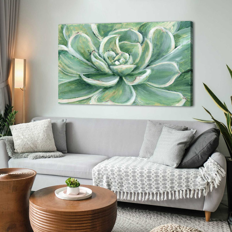 «Succulent» par Marilyn Dunlap - Peinture, Toile tendue, H 28 po x l 48 po x P 1,5 po