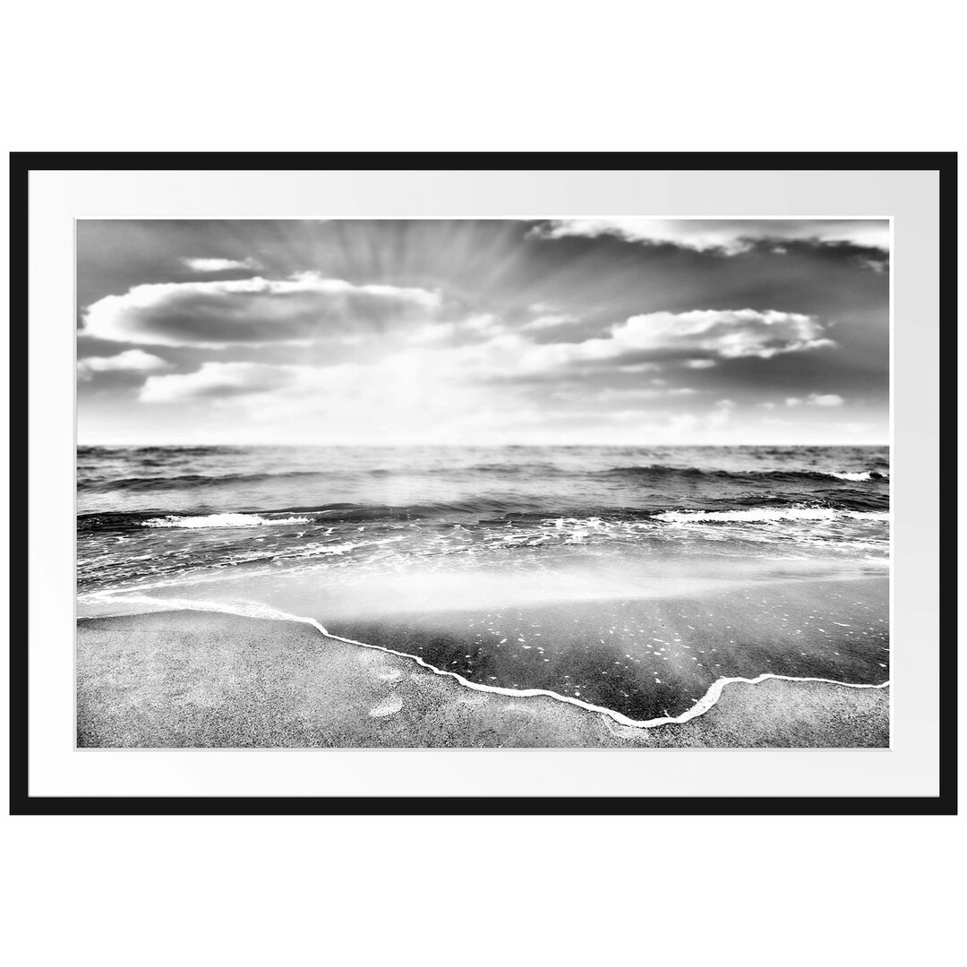 Gerahmtes Poster Sonnenschein Beach Strand Himmel