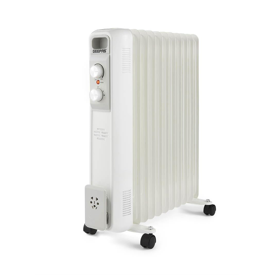 GEEPAS Oil Filled Radiator Heater | Portable Electric Heater 3 Heat Settings | Adjustable Thermostat Safety Cut-off Overheat Protection Energy Efficie