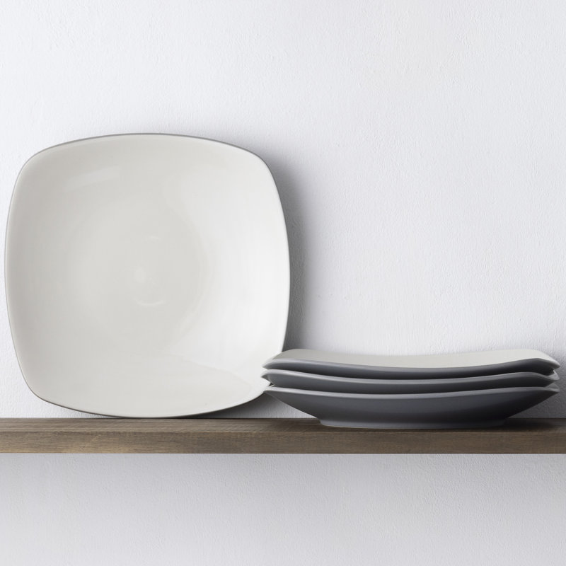 Noritake Colorwave Square Dinner Plates, 10-3/4", Slate