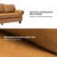 Genuine Leather 3-Piece Living Room Sectional Sofa with Leather Ottoman-91296550