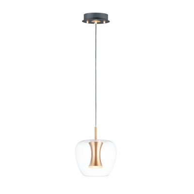 1 - Light Black/Gold LED Single Pendant