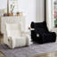 Fauteuil à billes en chenille haute résilience pour adultes avec plancher paresseux noir, idéal pour lire dans la chambre à coucher-1868256363