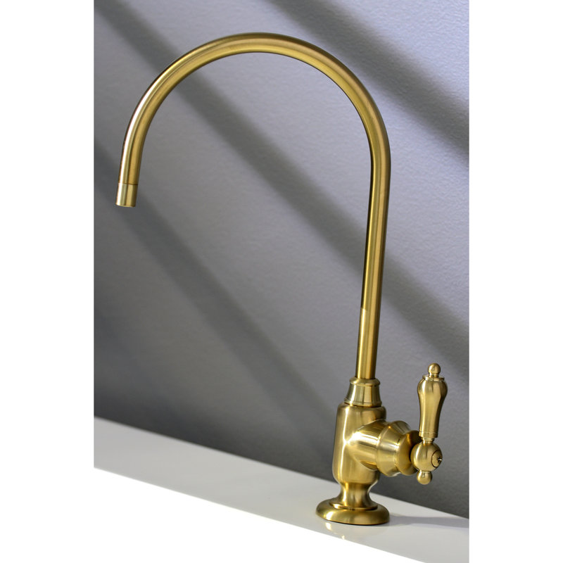 Robinet de filtration d'eau monotrou à fixation sur comptoir 1 trou Kingston, Laiton satiné