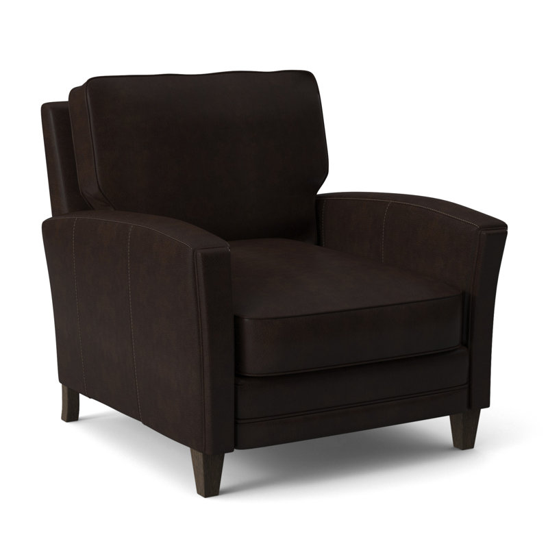 Zion Armchair, Cobblestone, Aline Fumo Genuine Leather
