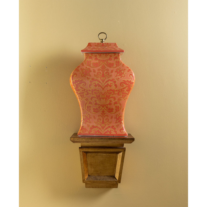 Richmond Damask Jar, Gold; Orange