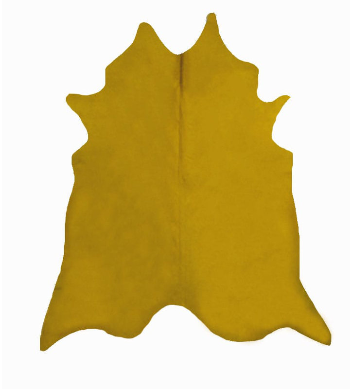 Leather Area Rug in Sun Flower