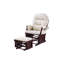 Fauteuil coulissant avec repose-pieds en microfibre beige