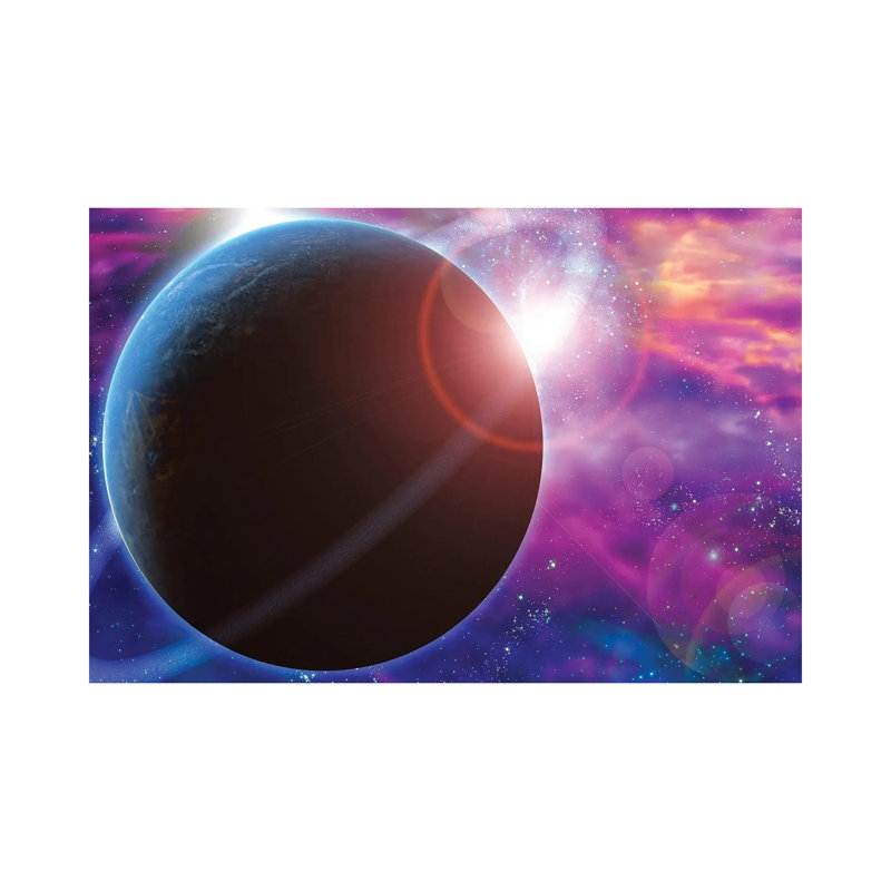 Planet And Cosmos Rising Sun In Vivid Space by Bruce Rolff - Wrapped Canvas Print, 30.48 cm H x 45.72 cm W