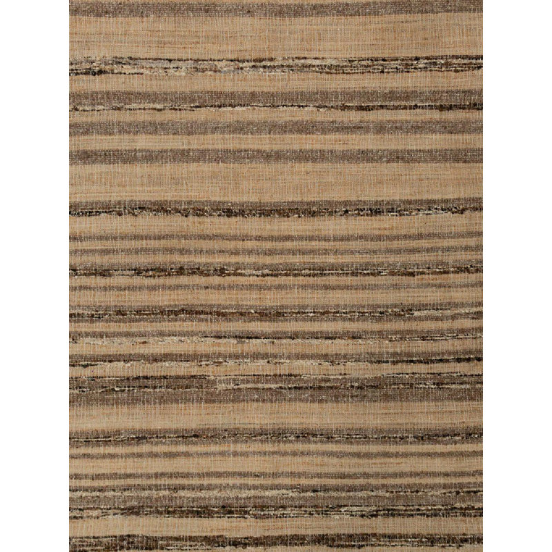 Aquila Striped Area Rug in Natural Black, Rectangle 10' x 14'
