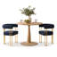 Ensemble de table de salle à manger pour 2 personnes avec table ronde et 2 fauteuils rembourrés en chenille-132839995