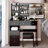 37" Left Drawer Desktop LED Vanity Table + Cushioned Stool, Large Sliding, Touch Control, 3-Color Switching Mirror, High Capacity Storage Fashionable Makeup Dressing Set, EPA, GCC, UL Certificate-1089054067