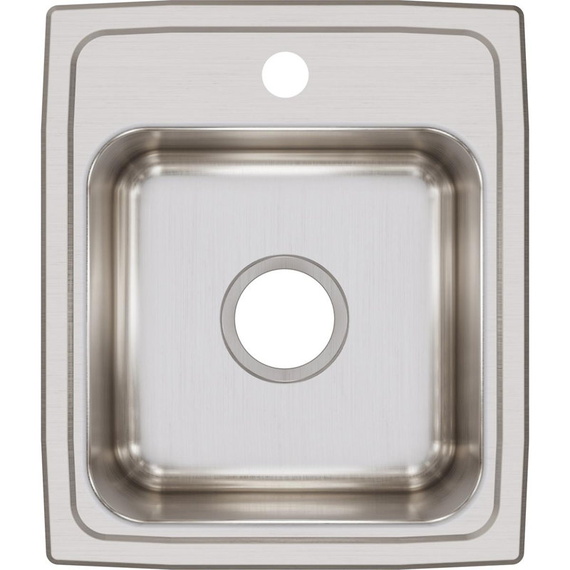Évier de bar Lustertone L 15 po x l 17,5 po, 1 trou