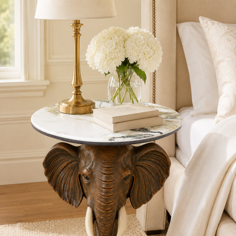 Table d'appoint 19,69 "Elephant Brown
