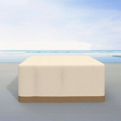 Beige Outdoor Waterproof Furniture Cover – 216×216×93Cm, 240G/? Polyester With PVC Coating & Sealed Seams