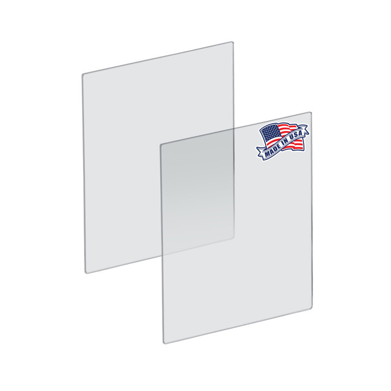Panneaux de plexiglas en acrylique coupés sur mesure, panneaux de plastique transparent, taille: 18 po x 24 po x 3/16 po d'épaisseur avec coins carrés, paquet de 2