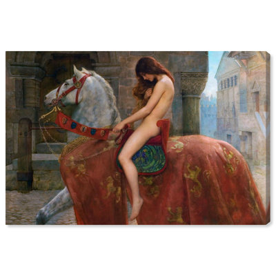 Lady Godiva Canvas Classic Female Portraits by Art Remedy