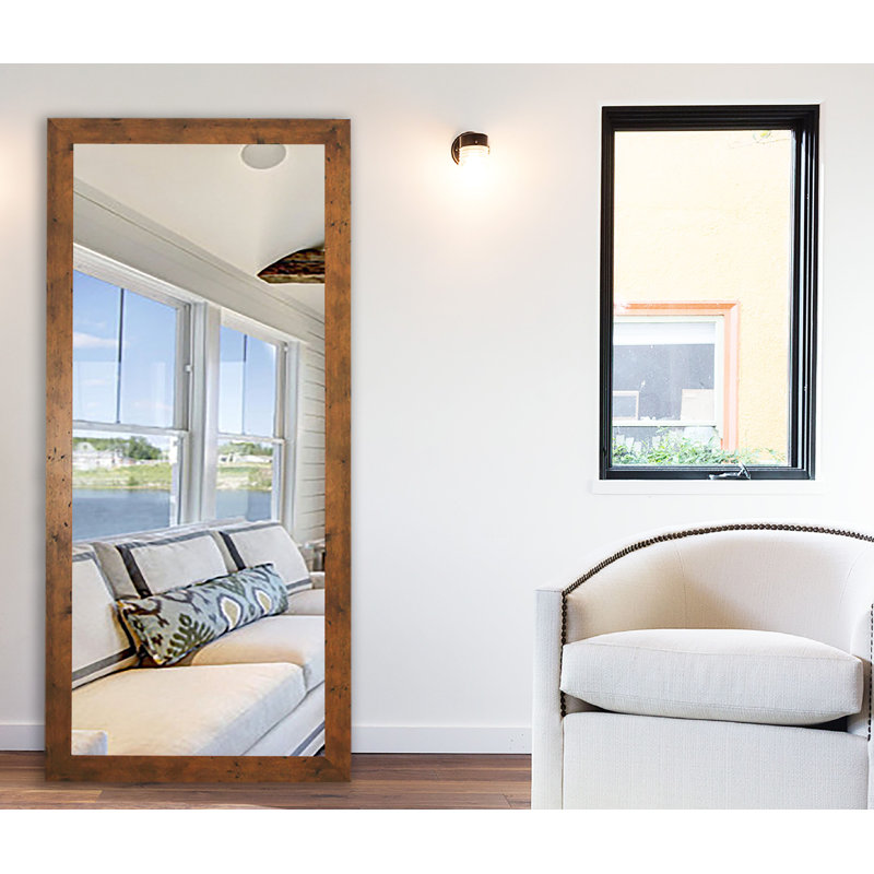 Miroir pleine grandeur Orlo, Noyer clair, H 65,5 po x l 30,5 po