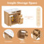 Meuble-lavabo 36 po avec lavabo en céramique, couleur bois naturel