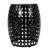 Modern Metal End Table - Elegant Iron Cut, 16.50" W X 20.50" H D, , Black Black, 16.38"X16.38"X20.76", No Assembly Required-782670649
