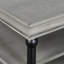 Table basse en bois 55,1 "avec pieds noirs, 2 tablettes de rangement ouvertes, table de salon moderne, gris-49572698
