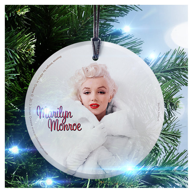 Décoration de forme suspendue marilyn monroe (fourrure blanche)