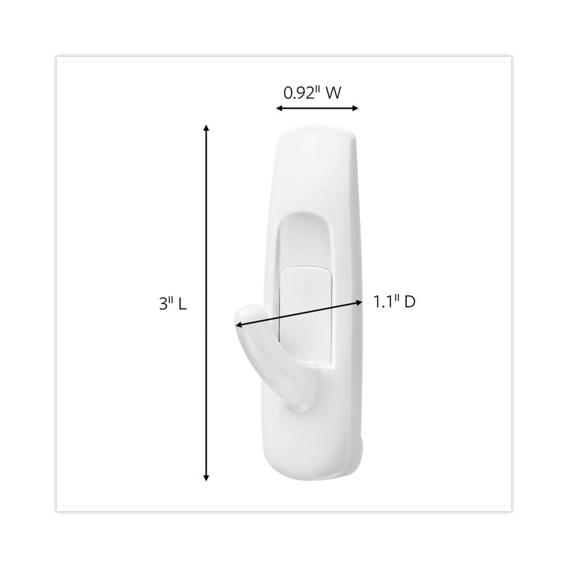 Command Medium White Plastic Utility Hooks Value Pack