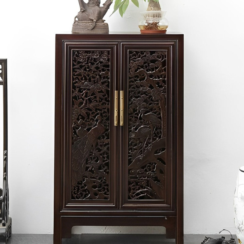 Nouvelle armoire à chaussures creuse de style chinois pour l'entrée