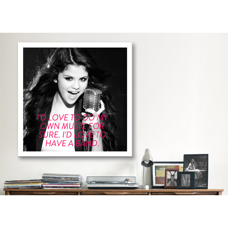«Selena Gomez Quote», reproduction d'impression sur toile, H 12 po x l 12 po x P 1,5 po